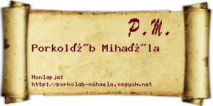 Porkoláb Mihaéla névjegykártya